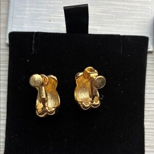 Vintage Napier Gold Clip-On Earrings
